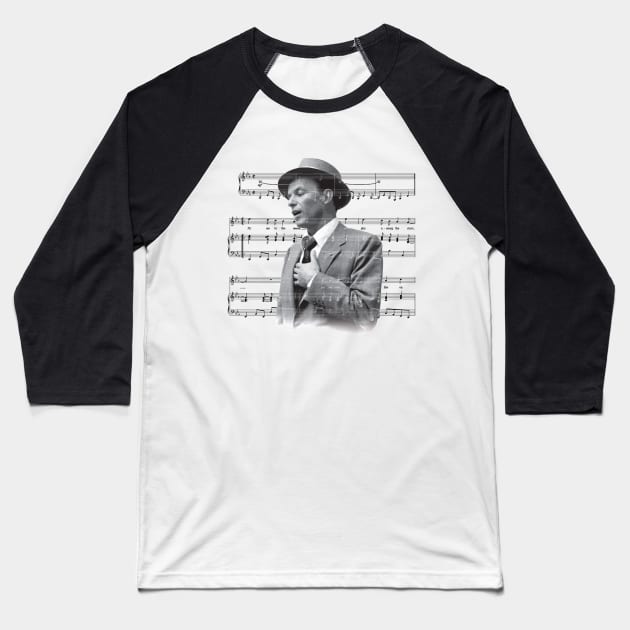 Frank Sinatra Baseball T-Shirt by kearlgallegos